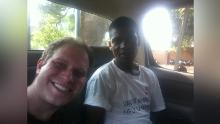 Mark Lieber and his friend and co-worker Arthur in Malawi.