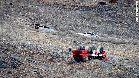 The bus crashed on the Columbia Icefield in the Canadian Rockies.
