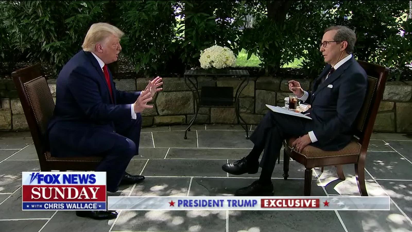 Fox S Chris Wallace Grills Trump In Interview Cnn Video