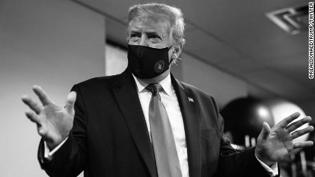 President Donald Trump posted this photo of himself wearing a mask to his official Twitter account. 