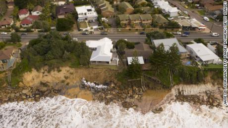 An aerial view of the suburb of Wamberal in Australia&#39;s New South Wales on July 17.
