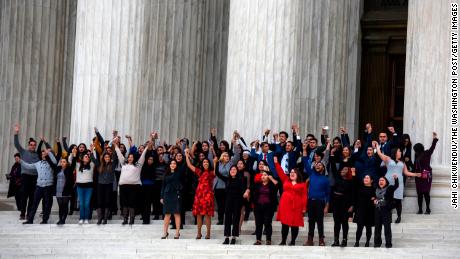 DACA plaintiffs leave the United States Supreme Court, where the Court was hearing arguments on Deferred Action for Childhood Arrivals -- DACA -- on Tuesday, November 12, 2019, in Washington, DC. 