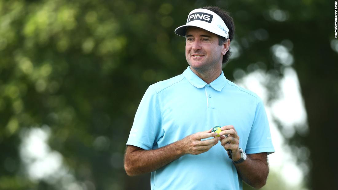 No. 10: American Bubba Watson -- average 311.0 yards -- looks on during the second round of the Rocket Mortgage Classic on July 03, 2020 at the Detroit Golf Club in Detroit, Michigan.