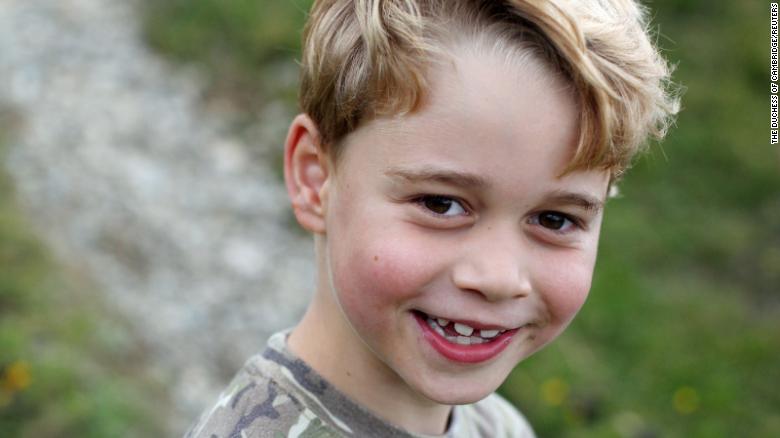 The young royal is seen enjoying nature in a photo taken by his mother, the Duchess of Cambridge.