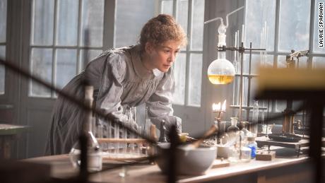 Rosamund Pike as Marie Curie in &#39;Radioactive.&#39;