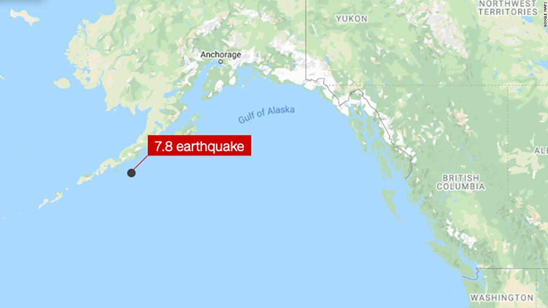 Map Of Alaska Earthquake 2020 Alaska earthquake: Magnitude 7.8 quake strikes off Alaskan coast   CNN