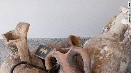 Ancient Roman artifacts discovered by police in Spanish seafood store