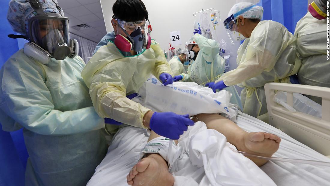 Nurse Gabriel Leyva, second from left, treats a coronavirus patient in Edinburg, Texas, on July 20. Texas is among a string of Southern states &lt;a href=&quot;https://www.cnn.com/2020/07/22/politics/chip-roy-texas-coronavirus-cnntv/index.html&quot; target=&quot;_blank&quot;&gt;grappling with rising coronavirus cases.&lt;/a&gt;