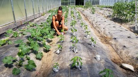 Leah Penniman pictured on Soul Fire Farm. 