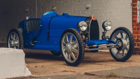 The Bugatti Baby II is an electric replica of the classic Bugatti Type 35.