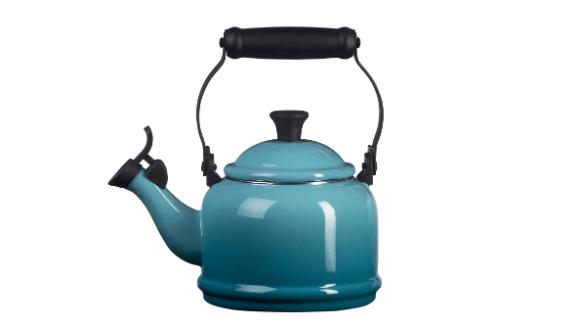 Le Creuset Enamel-on-Steel Demi Tea Kettle in Caribbean