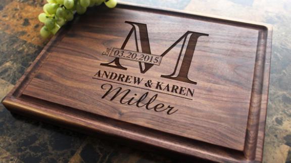 Personalized Monogram Engraved Cutting Board