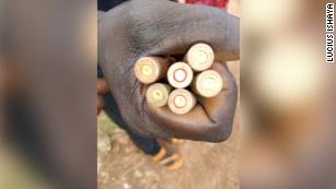 Bullets and shells picked up by Zikpak villagers, following an attack on their community in northern Nigeria on July 24.