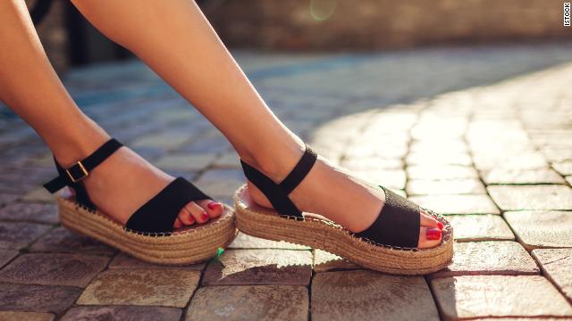 Masun Women's Hemp Bottom Retro Roman Sandals Demi-Wedge Dress Shoe Summer Flat Open Toe Wild Platform Shoes Black