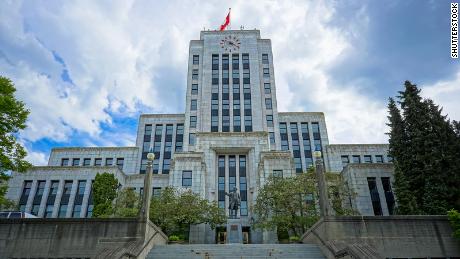 Vancouver City Hall. A City Council committee passed a motion aiming to decriminalize poverty.