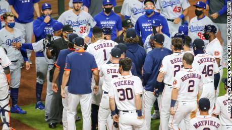 Tensions between the Astros and Dodgers ran high during their Tuesday night game.