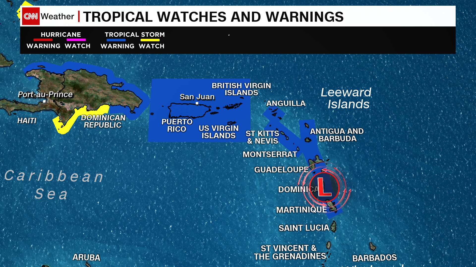 Caribbean Weather Map Forecast Weather Forecast: Tropical Storm Warnings For Parts Of The Caribbean - Cnn  Video