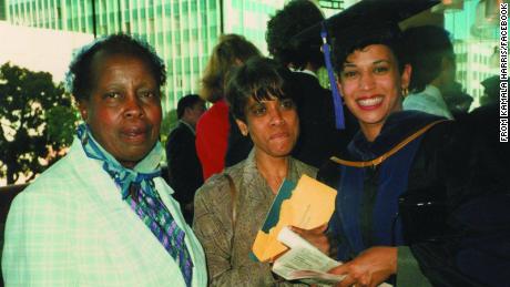 Harris graduates from law school in 1989. &quot;My first grade teacher, Mrs. Wilson (left), came to cheer me on,&quot; Harris said. &quot;My mom was pretty proud, too.&quot;