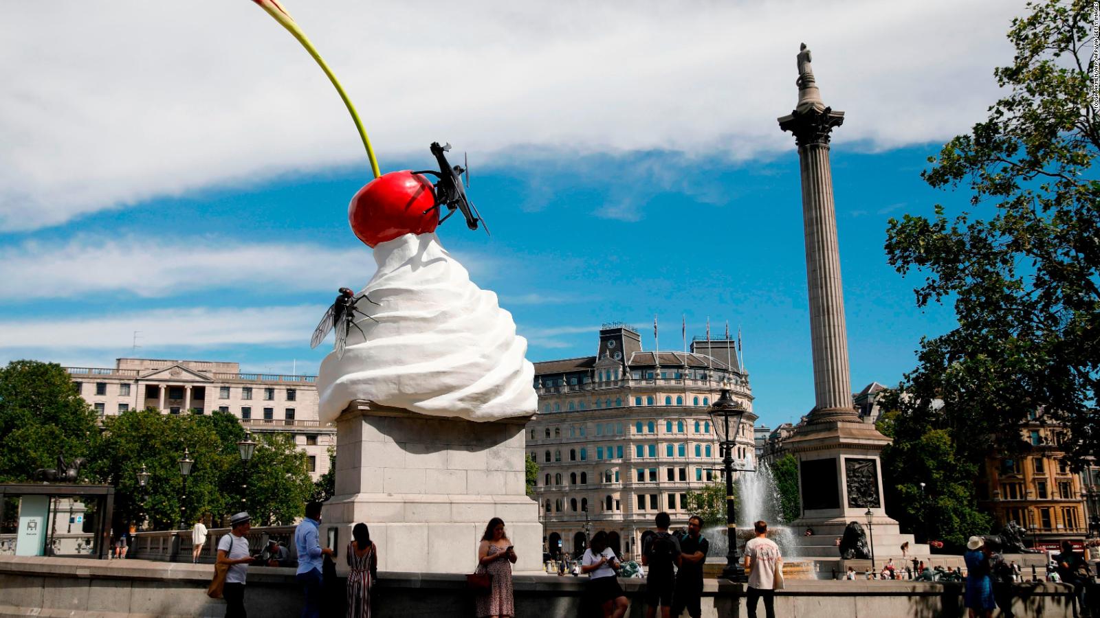 Whipped Cream Fly And Drone Sculpture Unveiled In London Cnn Video