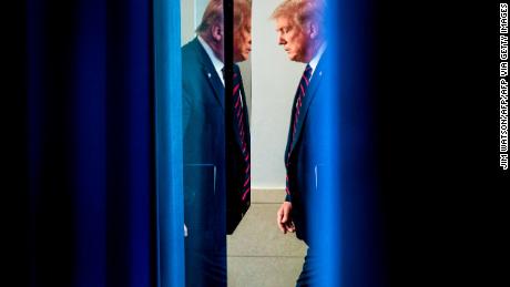 US President Donald Trump arrives to speak at the press briefing at the White House in Washington, DC, on July 30, 2020. (Photo by JIM WATSON / AFP) (Photo by JIM WATSON/AFP via Getty Images)