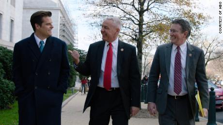 The "Swamp" follows the political journey of (from left) Republican Congressmen Matt Gaetz (R-Fla.),  Ken Buck (R-Colo.) and Thomas Massie (R-Ky.) over the course of a year.