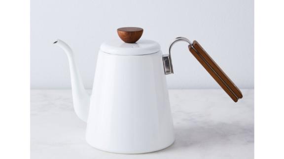 Enamel Pour-Over Gooseneck Kettle