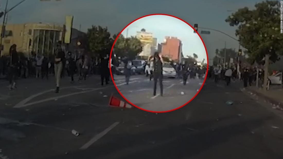 Lapd Releases Video Showing Protester Shot In Head With Less Lethal Round Cnn