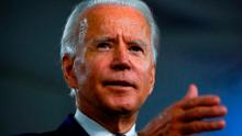 US Democratic presidential candidate and former Vice President Joe Biden speaks during a campaign event at the William "Hicks" Anderson Community Center in Wilmington, Delaware on July 28, 2020. (Photo by ANDREW CABALLERO-REYNOLDS / AFP) (Photo by ANDREW CABALLERO-REYNOLDS/AFP via Getty Images)