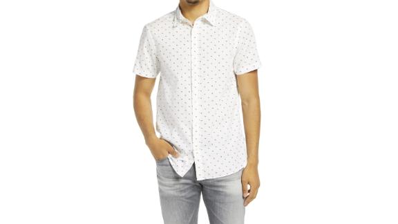 Scotch & Soda Classic Fit Short-Sleeve Button-Up Shirt 