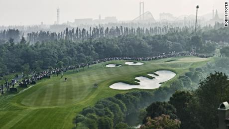 The 16th hole of the Sheshan International Golf Club during the HSBC Champions Tournament.