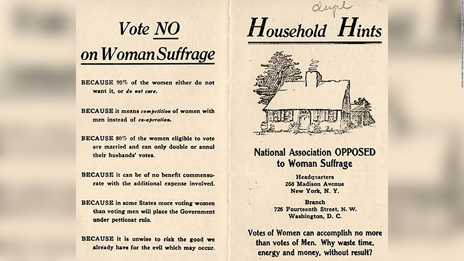 The Loudest Voices Against Womens Suffrage Were Women Too Opinion Cnn 
