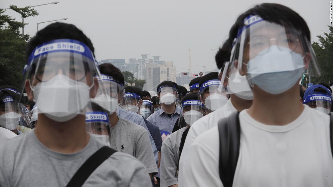 Resident doctors and interns attend a rally in Seoul, South Korea, on August 7. They were protesting the government&#39;s plan to expand admissions to medical schools — a policy meant to address a shortage in physicians.