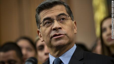Xavier Becerra, California&#39;s attorney general, speaks during a news conference on Capitol Hill in Washington, DC.