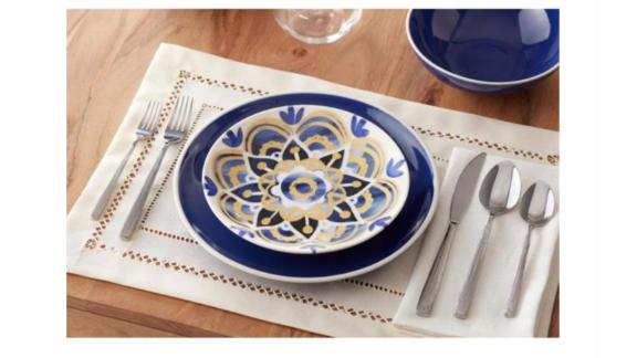 Lisbon Twilight-Blue-and-Mustard-Yellow Salad Plate Set