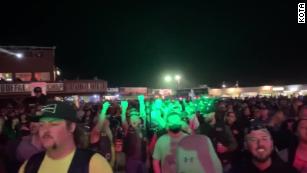 Rock band Smash Mouth performed to a packed crowd of hundreds during the Sturgis Motorcycle Rally 