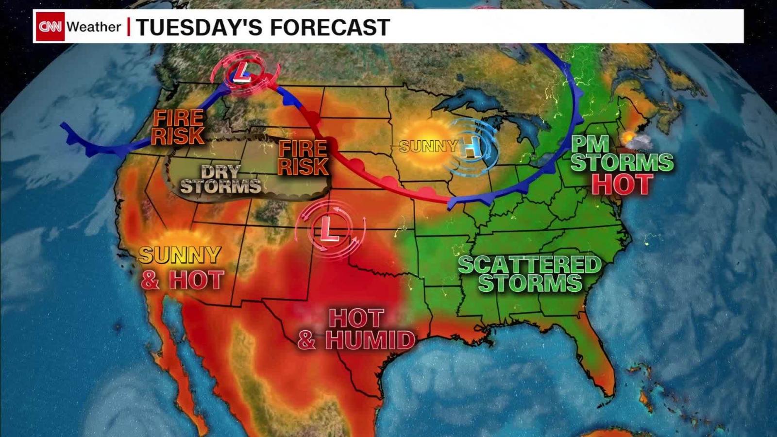 Midwest Weather Forecast Map Weather Forecast Damaging Winds Tear Through The Midwest Cnn Video