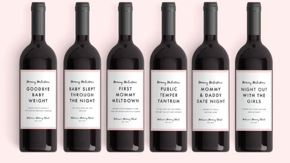 Mommy Milestones New Mom Gift Wine Labels