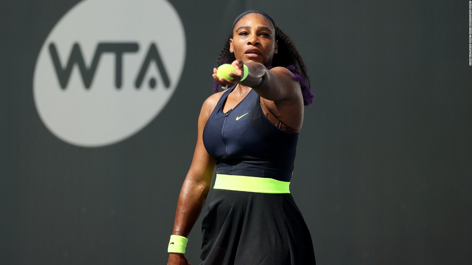 Serena Williams comes back from the brink in first match since February