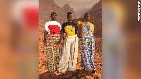 Designs from the new Anyango Mpinga collection are worn by 3D avatar models. Kenya&#39;s Mpinga is behind one of the businesses featured on Beyoncé&#39;s  website.