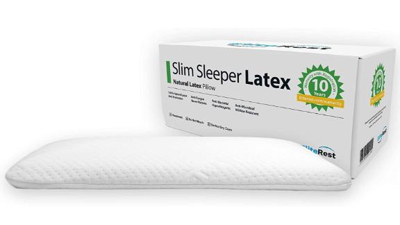 Elite Rest Slim Sleeper Almohada de espuma de látex natural delgada