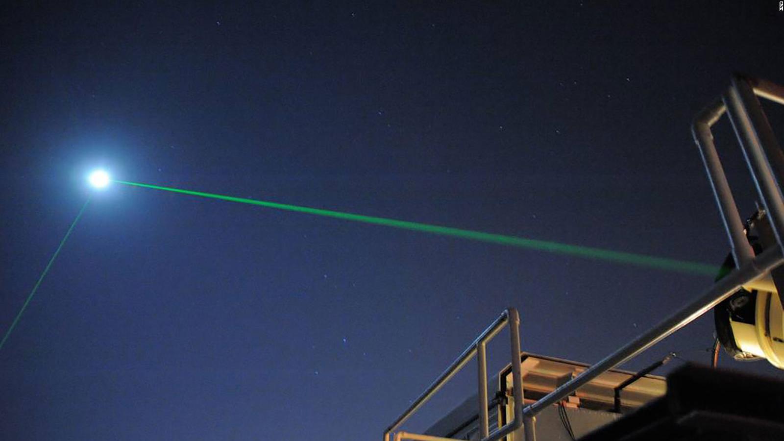 laser experiment on moon