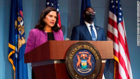 Michigan Gov. Gretchen Whitmer declares racism a public health crisis in the state on Aug. 5.