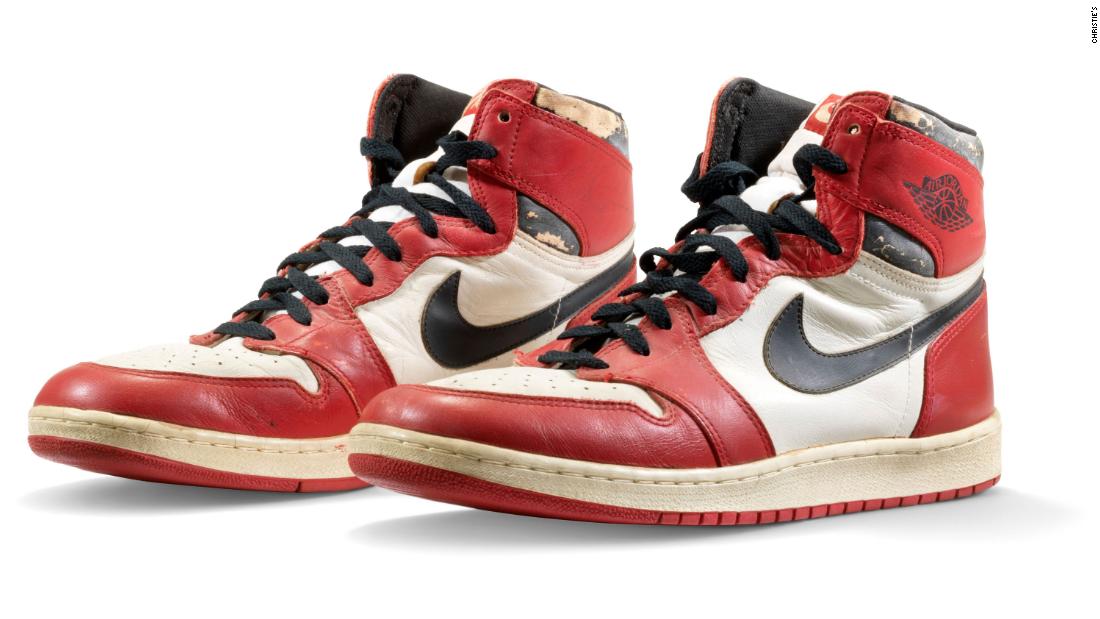 game-worn sneakers sell for a record 