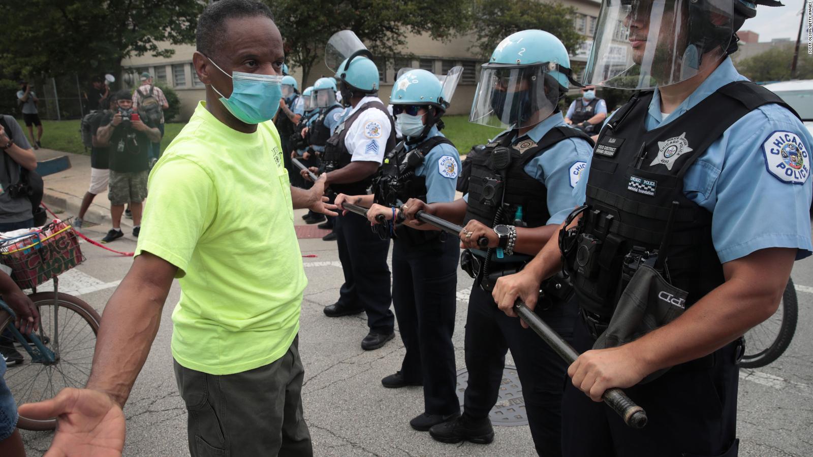 Chicago protests 2 dozen people arrested and 17 officers injured CNN