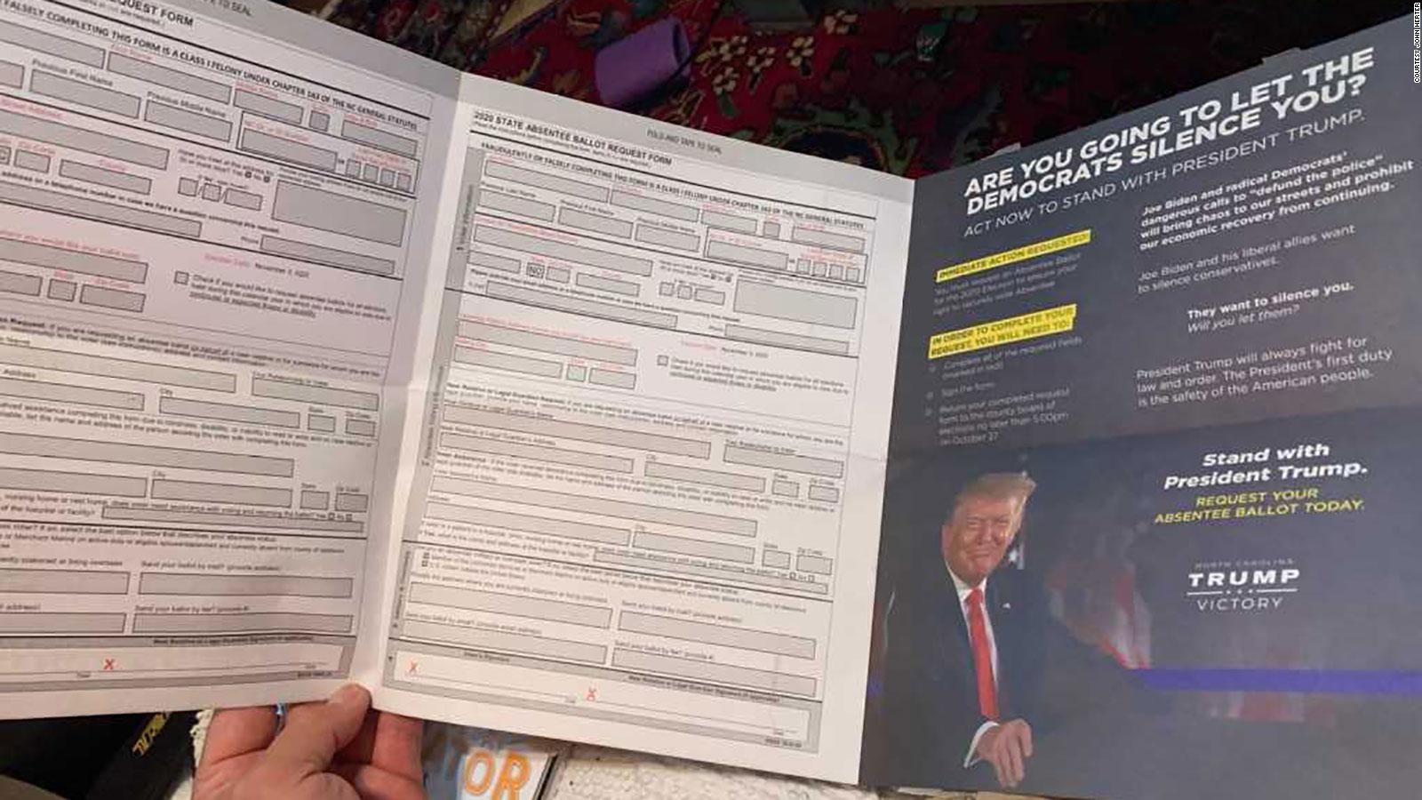 2020 Election Voters Have Received Absentee Ballot Request Forms In The Mail With Trumps Face 