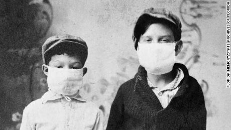 Don Hoover and Joe Sistrunk of Starke, Florida, are ready for school during the 1918 flu outbreak.