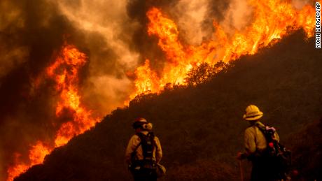 Firefighters continues to battle the River Fire as it threatens structures near Salinas.