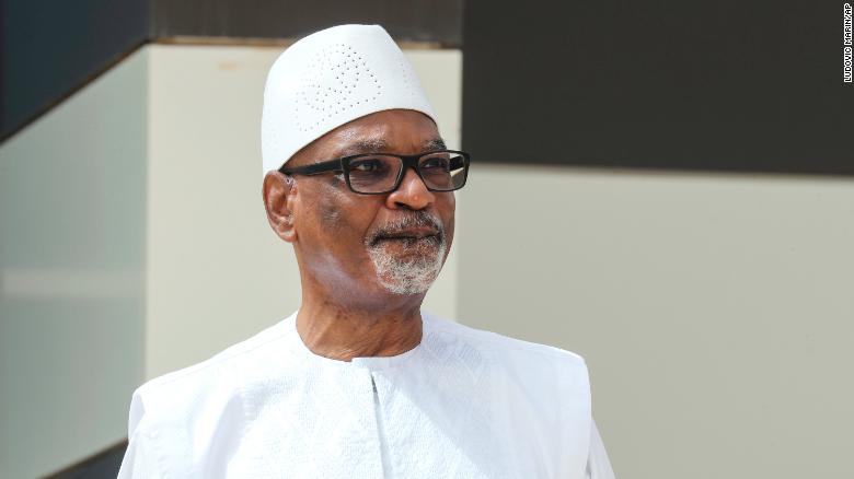 Mali&#39;s former President Ibrahim Boubacar Keita poses for a group picture during the G5 Sahel summit on June 30, 2020, in Nouakchott, Mauritania.