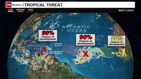 Tropical Atlantic Weather Satellite Weather Forecast: Tropical Triple Play In The Atlantic - Cnn Video