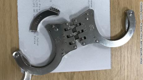 police quick fit handcuffs with key